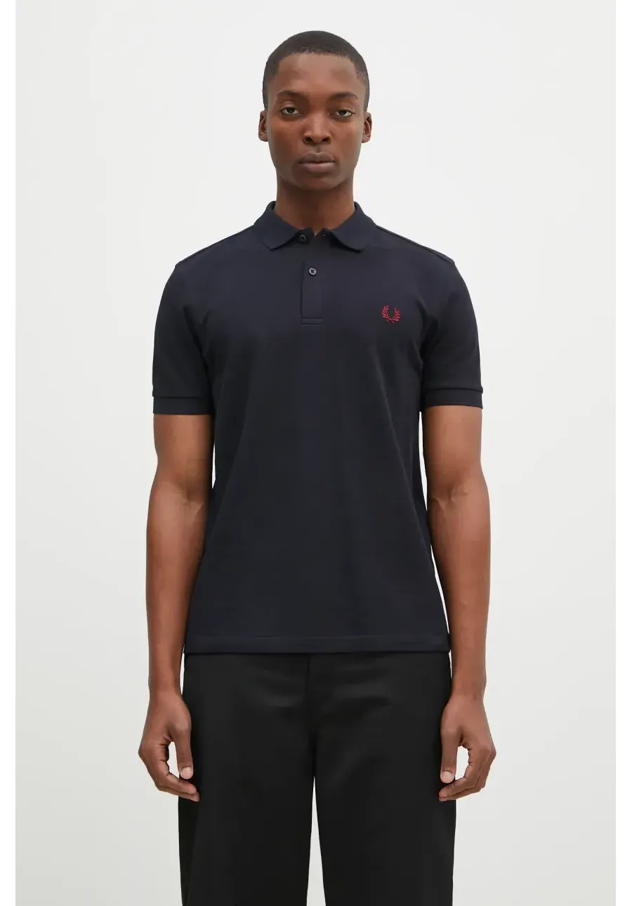 obrazek 1 Fred Perry polo bawełniane kolor granatowy gładki M6000.V73