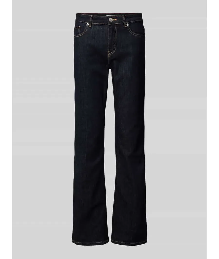 obrazek 1 Jeansy o kroju straight fit z 5 kieszeniami