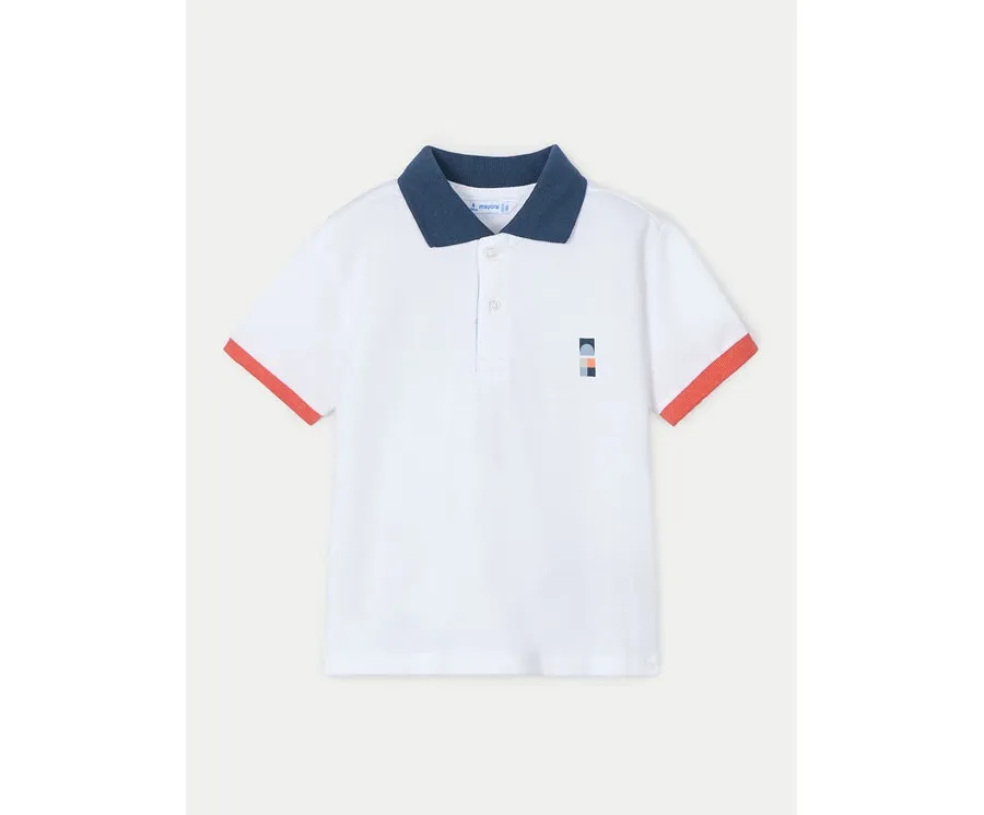 obrazek 1 Mayoral Polo 3106 Biały Regular Fit