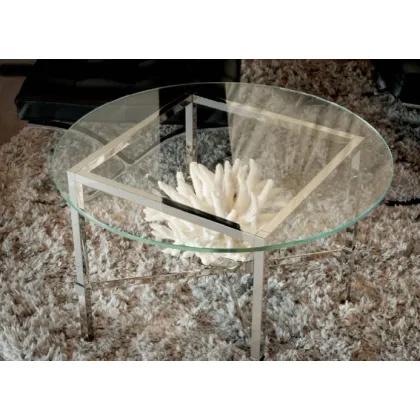 Picture Exclusive coffee table with nickel-plated brass beads