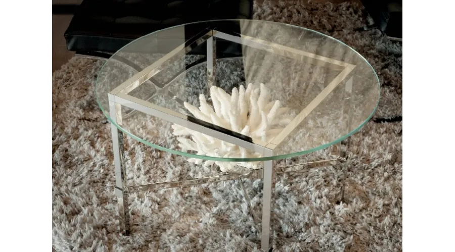 obrazek 1 Ekskluzywny stolik kawowy z koralemi niklowanym mosiądzem