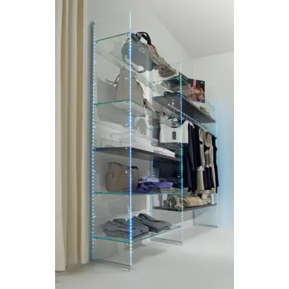 Picture Shop window – wall composition illuminated with LED strip