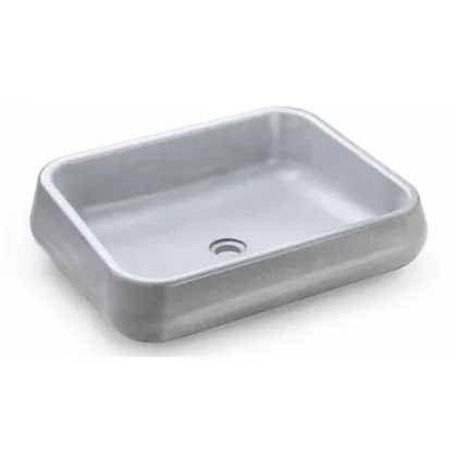 Zdjęcie Stylowa umywalka 60 cm PERSEUS BASIC – jasnoszary, bez dekoru, lakier półmatowy