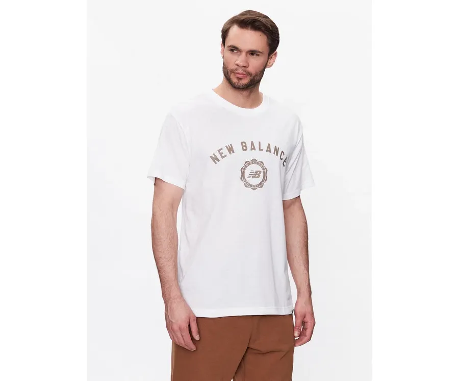 obrazek 1 New Balance T-Shirt Sport Seasonal Graphic MT31904 Biały Relaxed Fit