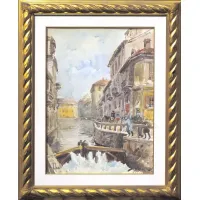 Zdjęcie Stylowy obraz akwarelowy z XX wieku