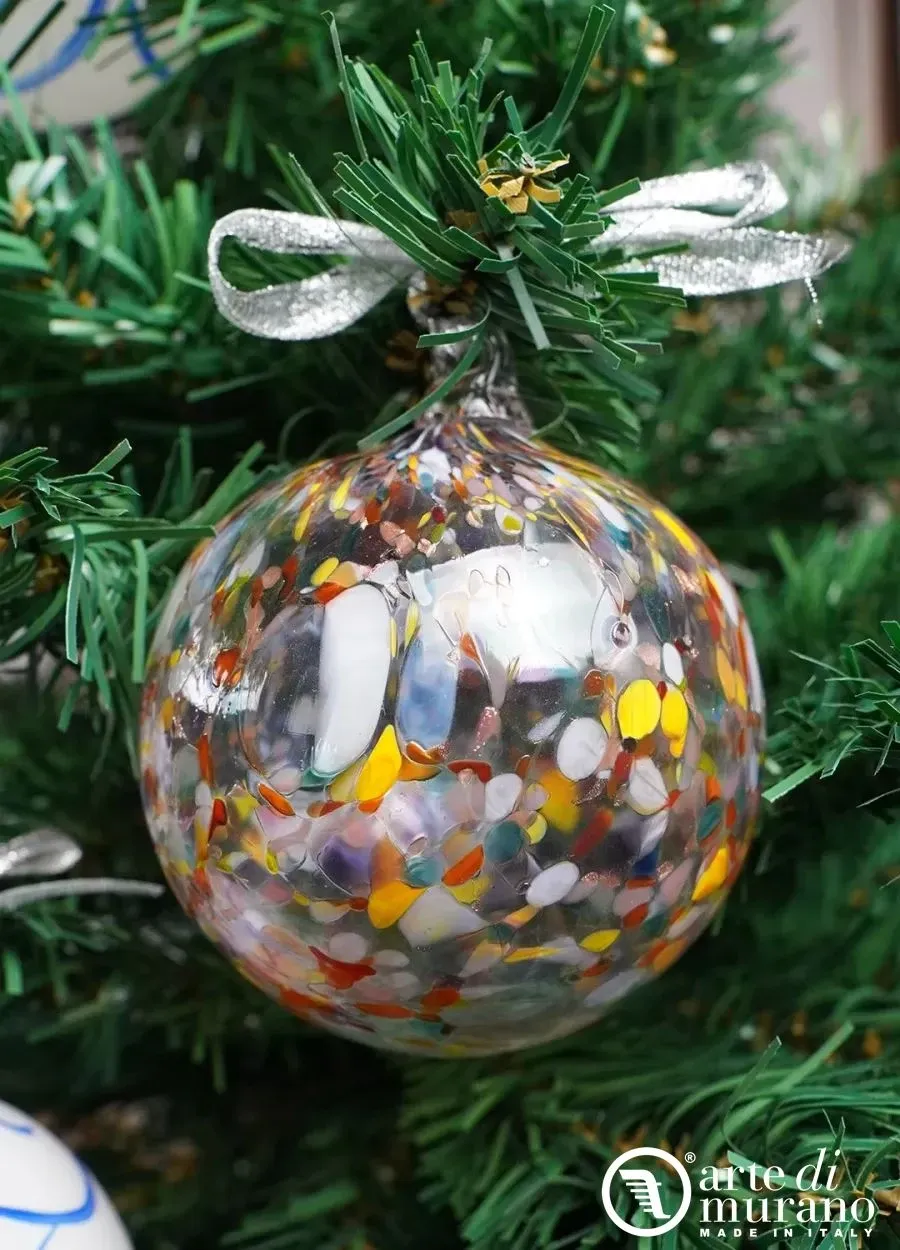 picture 1 Multicolored Christmas bauble made of Murano glass