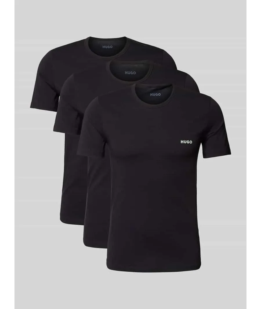 obrazek 1 T-shirt o kroju regular fit z okrągłym dekoltem w zestawie 3 szt.