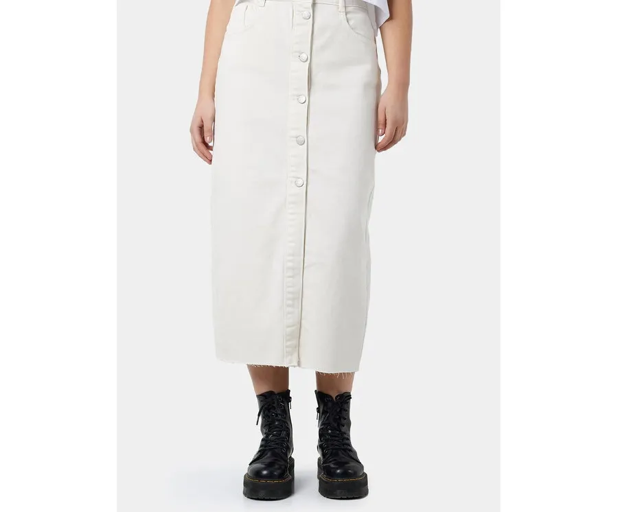 obrazek 1 Noisy May Spódnica jeansowa Sira 27029410 Écru Regular Fit