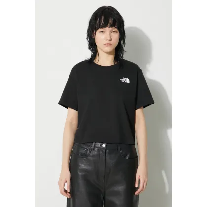 Zdjęcie The North Face t-shirt W Simple Dome Cropped Slim Tee damski kolor czarny NF0A87U4JK31