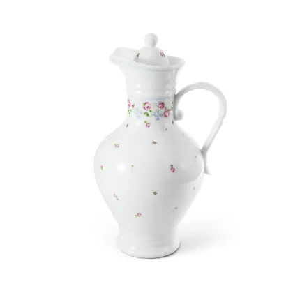 Picture Beautiful, stylish porcelain jug with a lid from the RoseLine - Leander collection