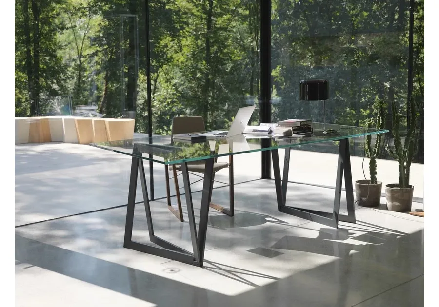 obrazek 3 Minimalistyczny, Designerski Stół z Szklanym Blatem - Casmania Horm