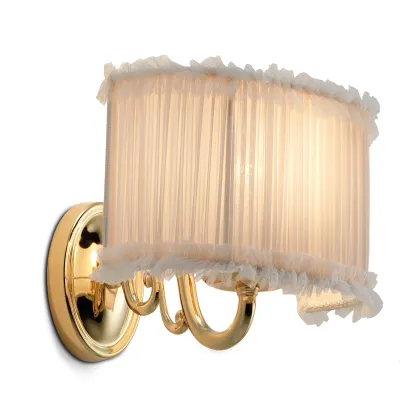 Zdjęcie Luksusowa lampa ścienna Donatello z abażurem do stylowej łazienki – 3SC