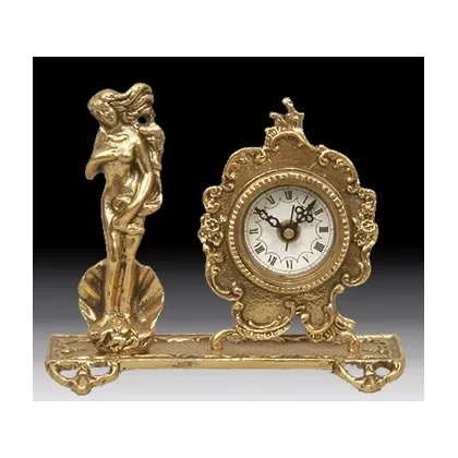 Picture A stunning bronze clock with a woman in a shell