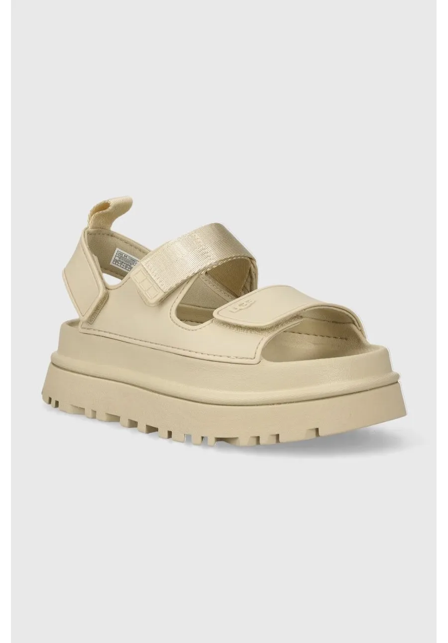 obrazek 1 UGG sandały Goldenglow damskie kolor beżowy na platformie 1152685