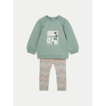 Zdjęcie Mayoral Komplet bluza i legginsy 2710 Zielony Regular Fit