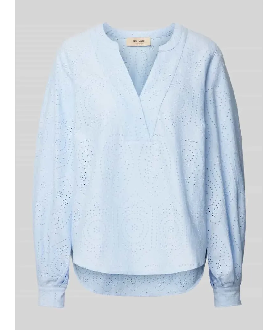 obrazek 1 Bluzka o kroju regular fit z haftem angielskim model ‘YEN SINA’