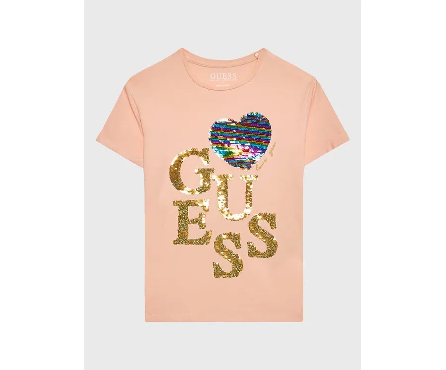 obrazek 1 Guess T-Shirt J3GI04 K6YW1 Pomarańczowy Regular Fit