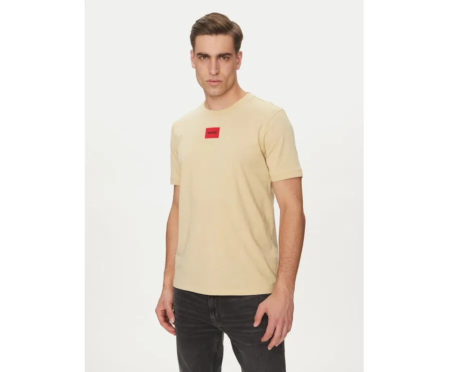 obrazek 1 HUGO T-Shirt Diragolino212 50447978 Beżowy Regular Fit