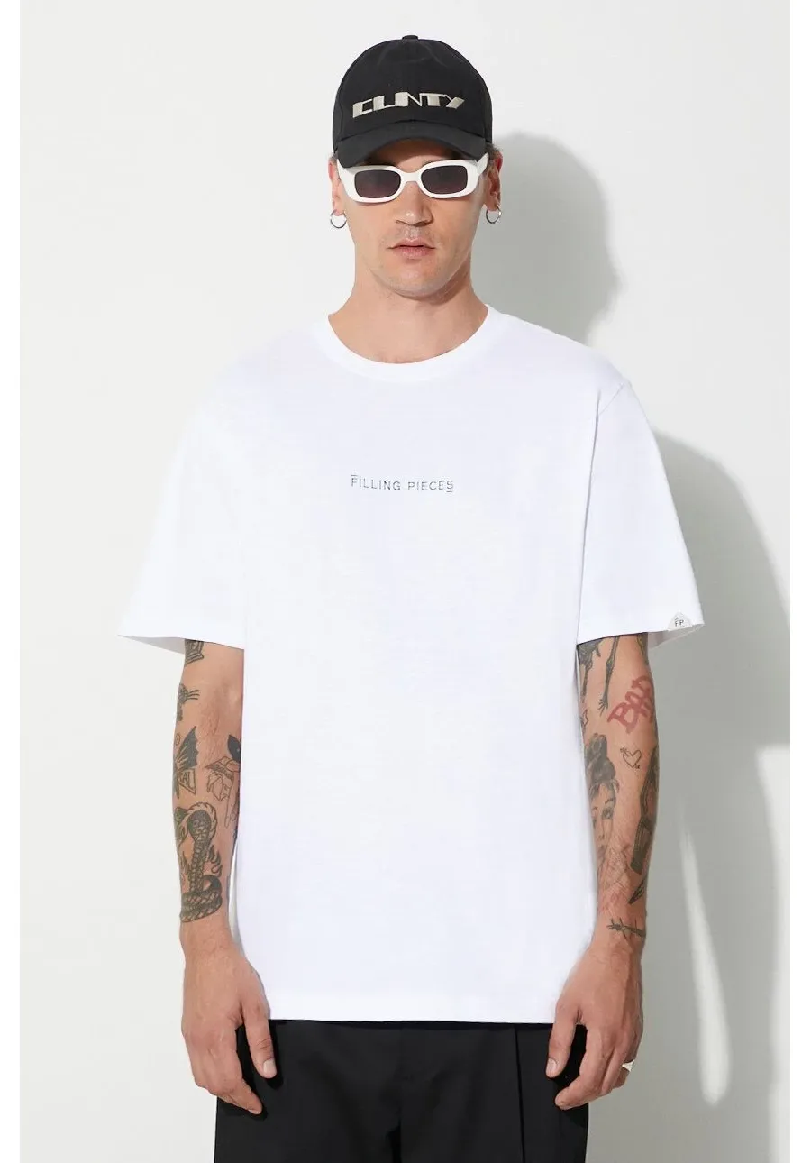 obrazek 1 Filling Pieces t-shirt bawełniany Carabiner kolor biały z nadrukiem 74417051901