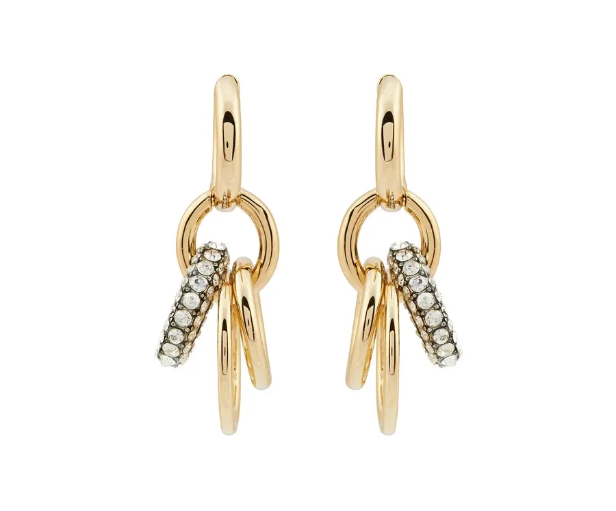 obrazek 1 Tory Burch Kolczyki Miller Pave Interlocking Earring 160179 Złoty