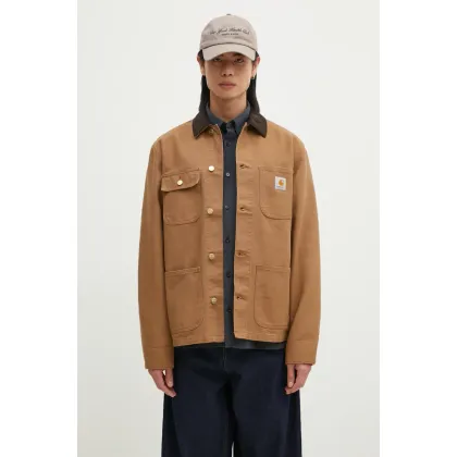 Zdjęcie Carhartt WIP kurtka bawełniana Michigan Coat kolor brązowy przejściowa I031519-HAMILTONBR