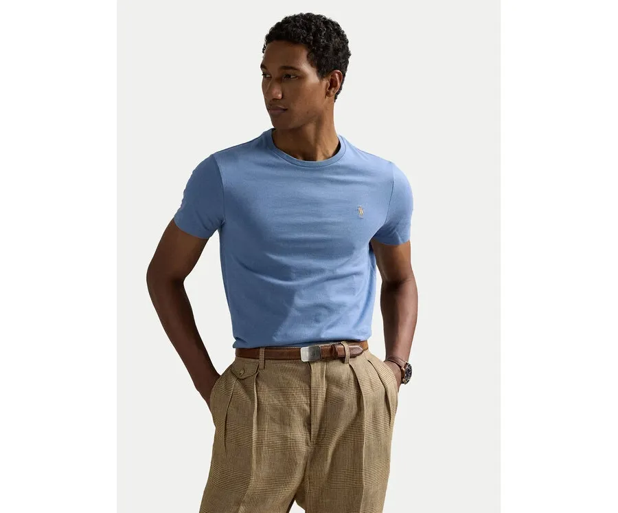 obrazek 1 Polo Ralph Lauren T-Shirt 710671438430 Błękitny Custom Slim Fit