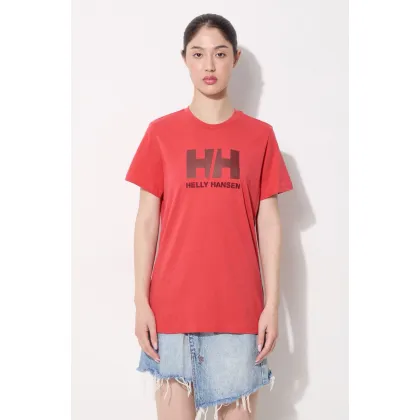 Zdjęcie Helly Hansen t-shirt bawełniany kolor czerwony 34112-001