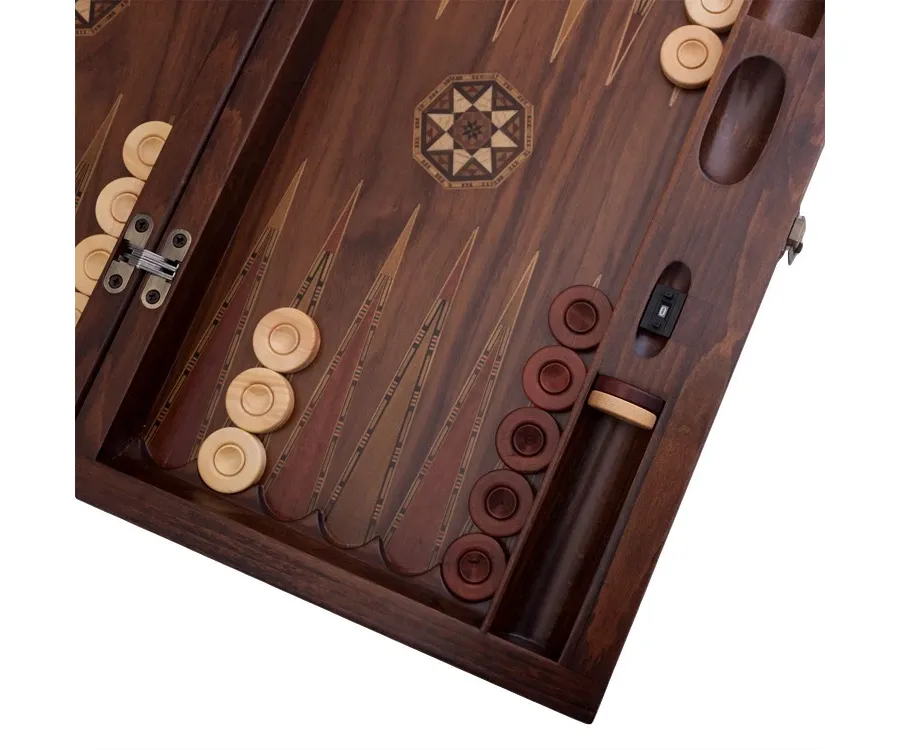 obrazek 6 Piękny drewniany zestaw do gry w Backgammon - Helena Woodart