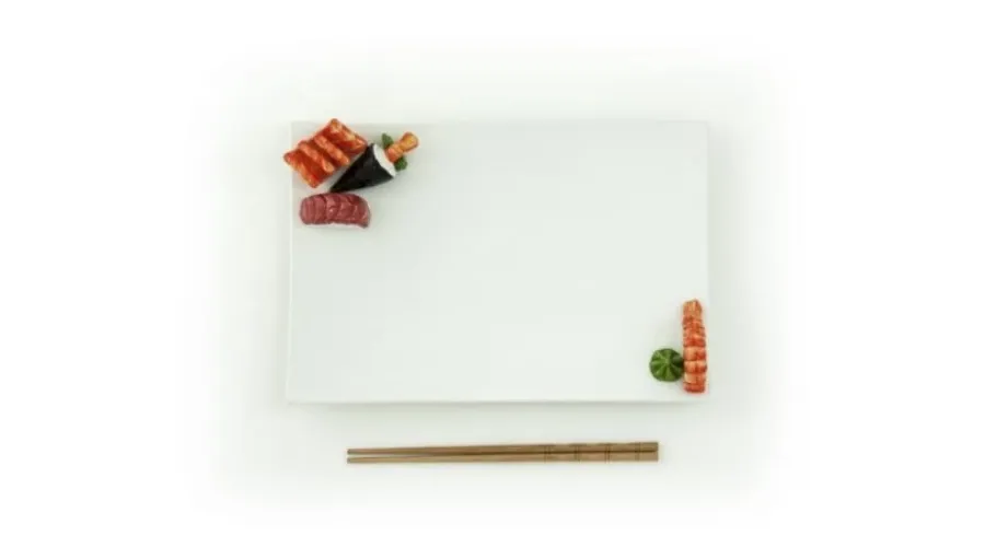 obrazek 1 Duży ceramiczny prostokątny talerz do sushi - Le Ceramiche