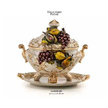Picture Maxi vase with fruit and tray - Valle d'oro Patchi
