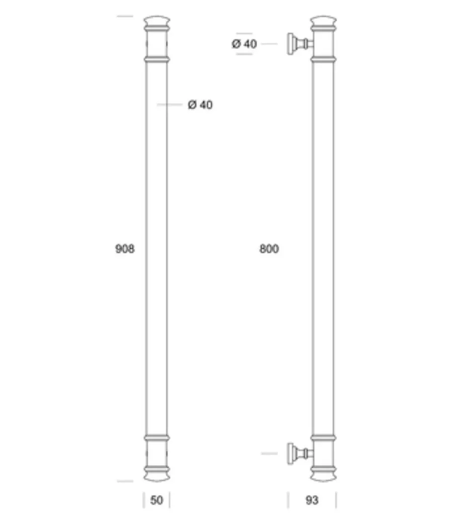 obrazek 5 Długi uchwyt drzwiowy Fresia - 90,8 cm
