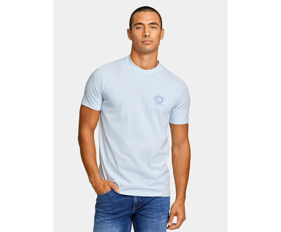 obrazek 1 Lindbergh T-Shirt 30-400267 Błękitny Relaxed Fit