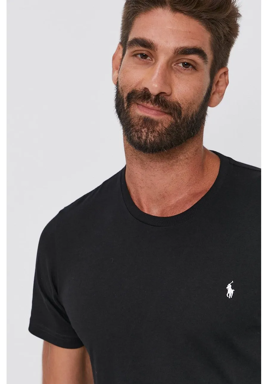 obrazek 1 Polo Ralph Lauren T-shirt bawełniany 714844756001 kolor czarny gładki