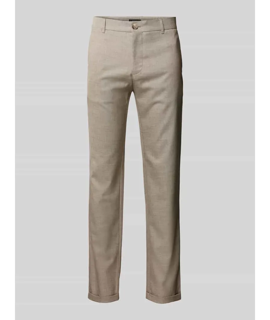 obrazek 1 Chinosy o kroju slim fit z lamowanymi kieszeniami z tyłu model ‘LIAM'