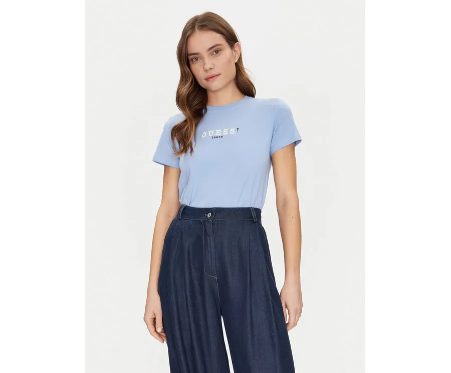 obrazek 1 Guess Jeans T-Shirt W5RI54 J1314 Niebieski Regular Fit