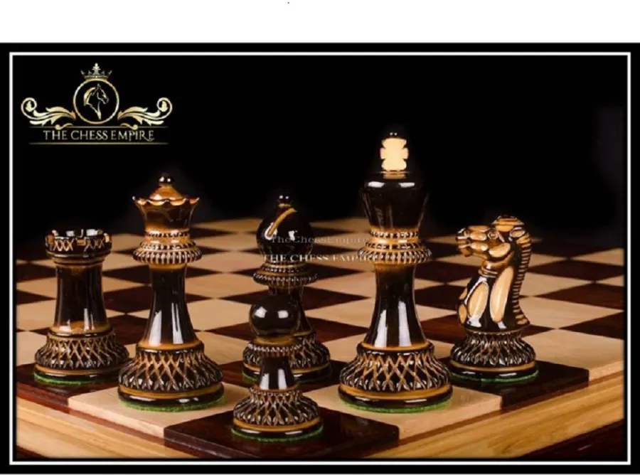 obrazek 1 Luksusowe figury szachowe z serii Parker Burnt - The Chess Empire