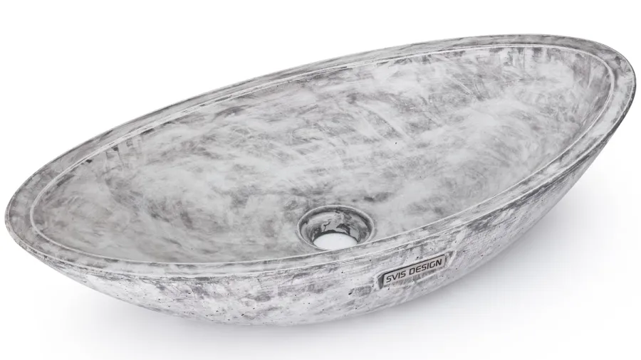 obrazek 2 Ekskluzywna umywalka 60 cm ORION BASIC – FUZZY, szary, lakier matowy