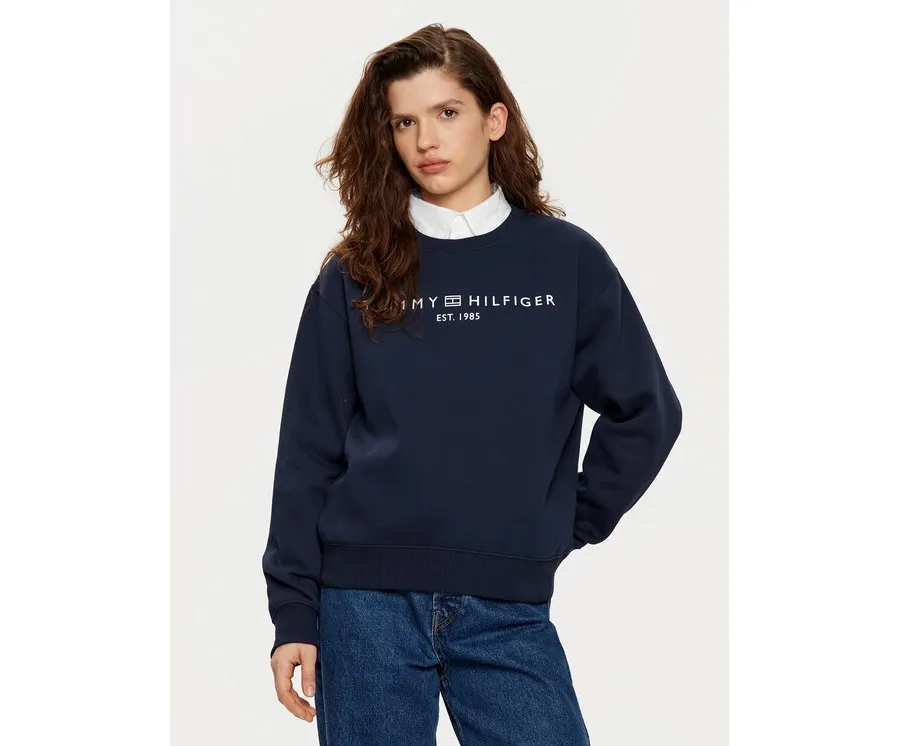 obrazek 1 Tommy Hilfiger Bluza WW0WW39791 Granatowy Relaxed Fit