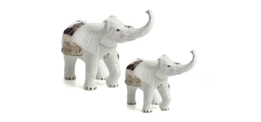 obrazek 1 Porcelanowa figurka słonia w trzech wersjach kolorystycznych