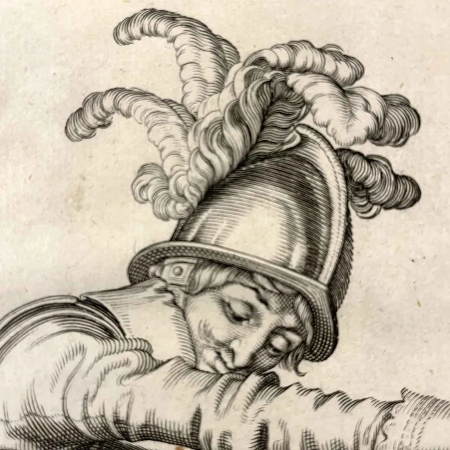 obrazek 3 Rycina Jacob De Gheyn, XVI wiek, żołnierz z włócznią, 1607 r