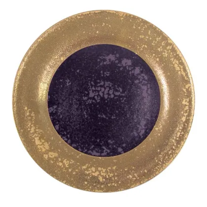 Zdjęcie Ekskluzywny porcelanowy talerz Golden Velvet do jadalni