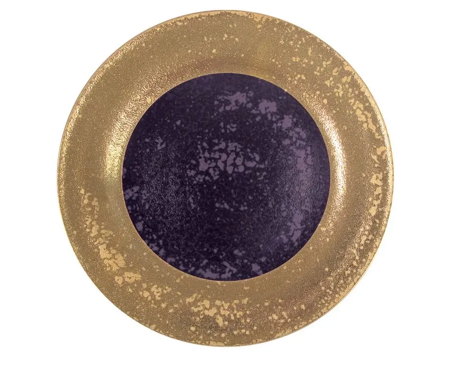 obrazek 1 Ekskluzywny porcelanowy talerz Golden Velvet do jadalni