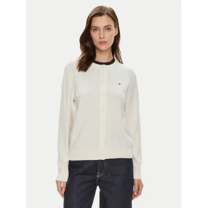 Zdjęcie Tommy Hilfiger Kardigan WW0WW42370 Écru Regular Fit