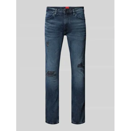 Zdjęcie Jeansy o kroju slim fit z przetarciami model ‘HUGO 734’