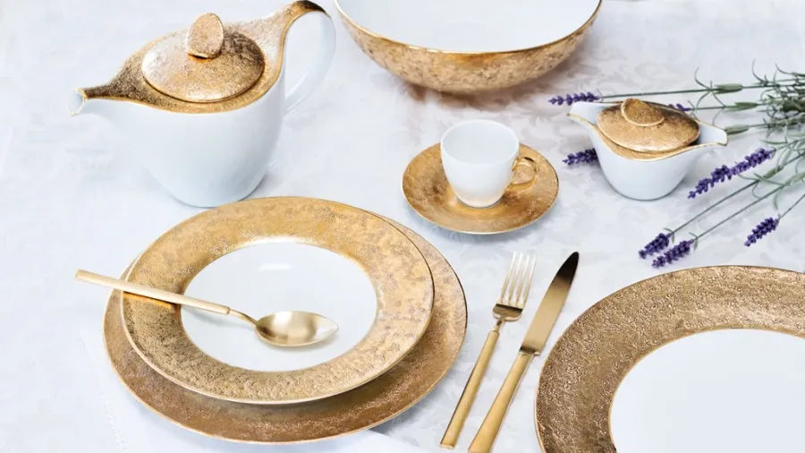 obrazek 2 Bardzo luksusowa zastawa stołowa z porcelany 68 el. - Porcel