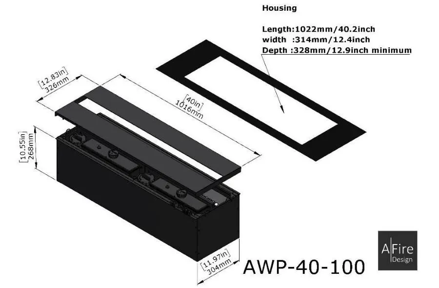 obrazek 11 Ekskluzywny kominek elektryczny na parę wodną 100 cm - A fireplace