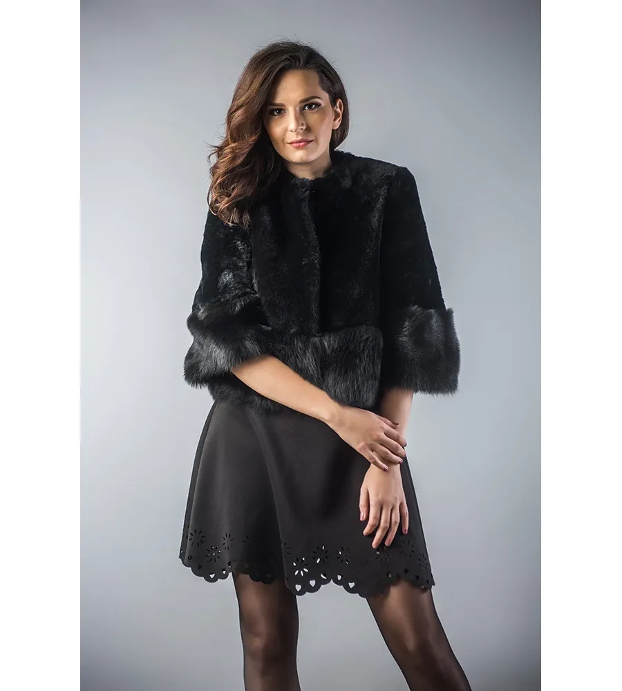 obrazek 1 Eleganckie krótkie futerko z mouton - A&A Vesa