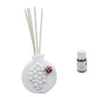 Picture Original diffuser decorated with grapes with a ladybug and black orchid perfume 15 ml