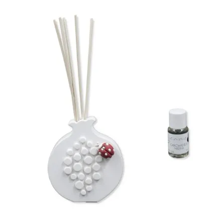 Picture Original diffuser decorated with grapes with a ladybug and black orchid perfume 15 ml