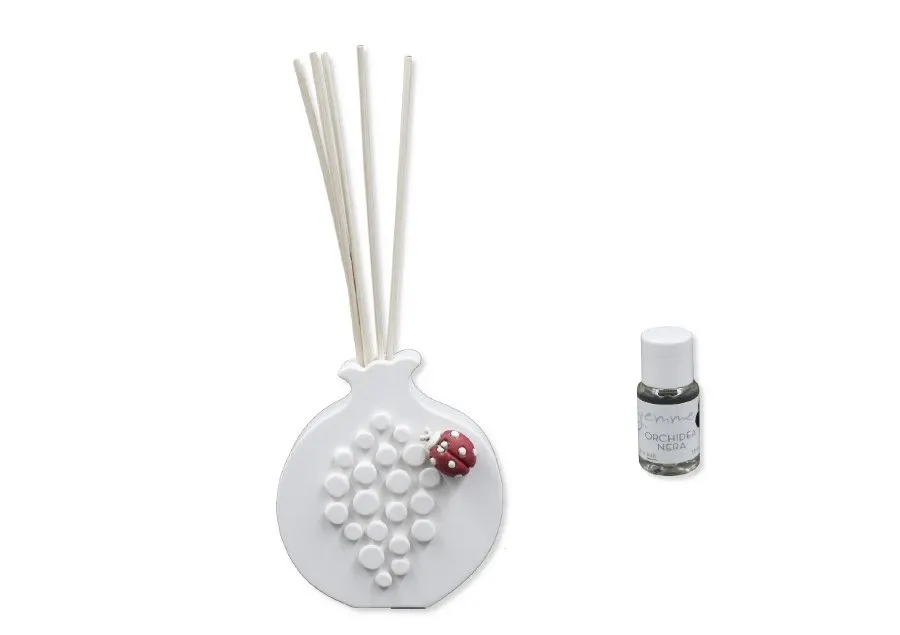 obrazek 1 Oryginalny dyfuzor zdobiony winogronami z biedronką oraz perfumy czarna orchidea 15 ml